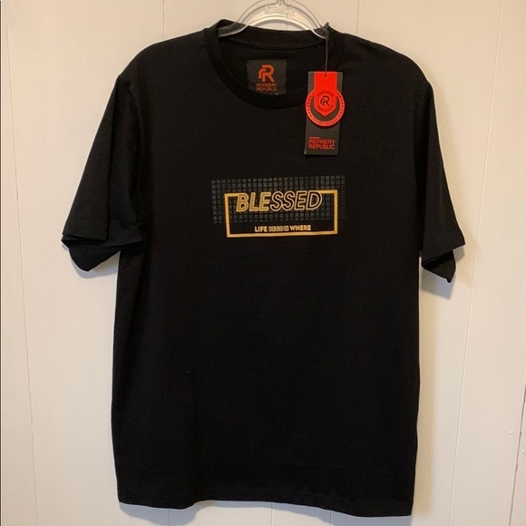 Blessed Black T-Shirt by Refinery Republic - Picture 1 of 4